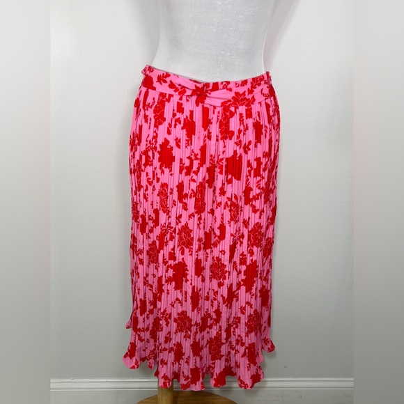 Alice Blue Pleated Pink Ditsy Floral Sheer Medium Ballet Accordion Size XL - Picture 2 of 4